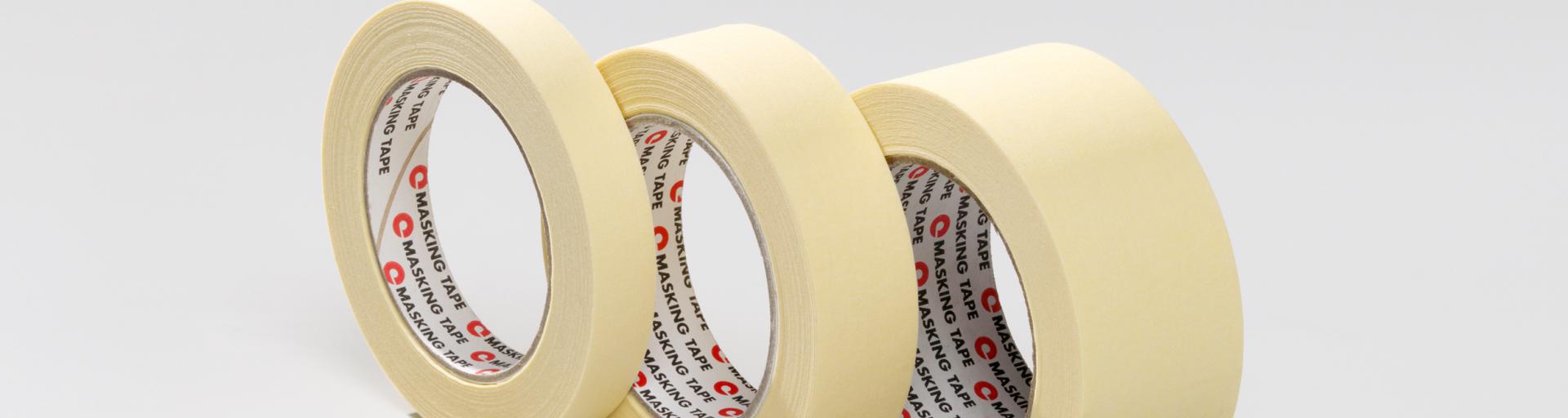 JDEL Masking Paper Tape 50 m x 30 mm 10 Rolls Tower Cream 30x50